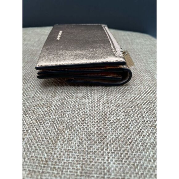 New Michael Kors Cece Small Pale Gold Leather Wallet Card Case - Picture 4 of 13